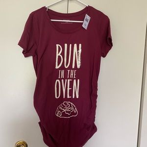Motherhood Maternity “Bun in the Oven” shirt